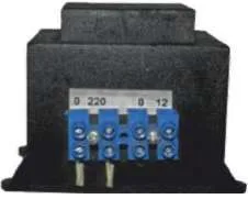 Pool transformer terminal detail — 0-220 V input and 0-12 V output terminals